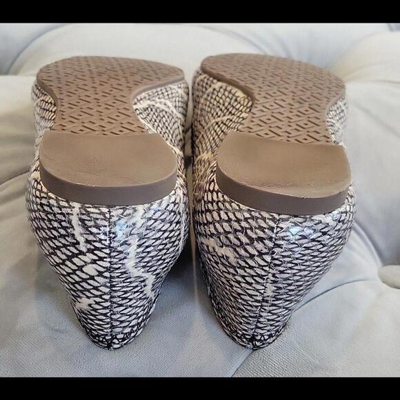 Tory Burch Reva Logo Black Pewter Cobra Ballet Flats Women Shoe 5.5 New 11158609 - Picture 11 of 14